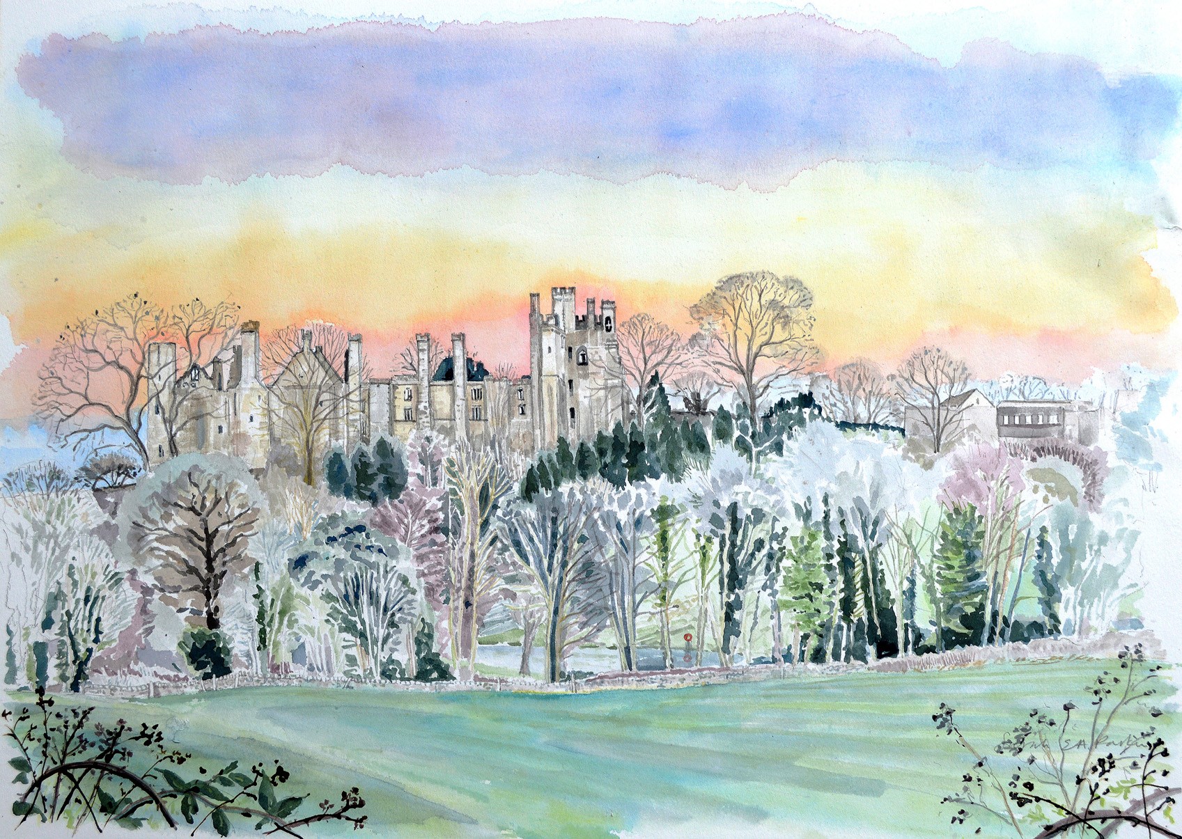 Sarah Parkin  Wingfield Manor Sunset
